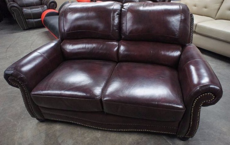 High End Annabelle Collection Leather Love Seat