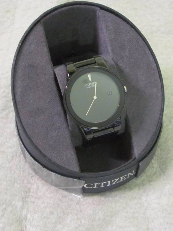lot 52 image: Citizen Mens Black Axiom Eco-Drive Watch