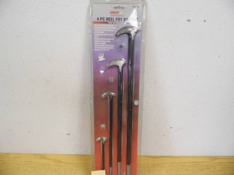 New 4 Piece Grip Heel Pry Bar Set
