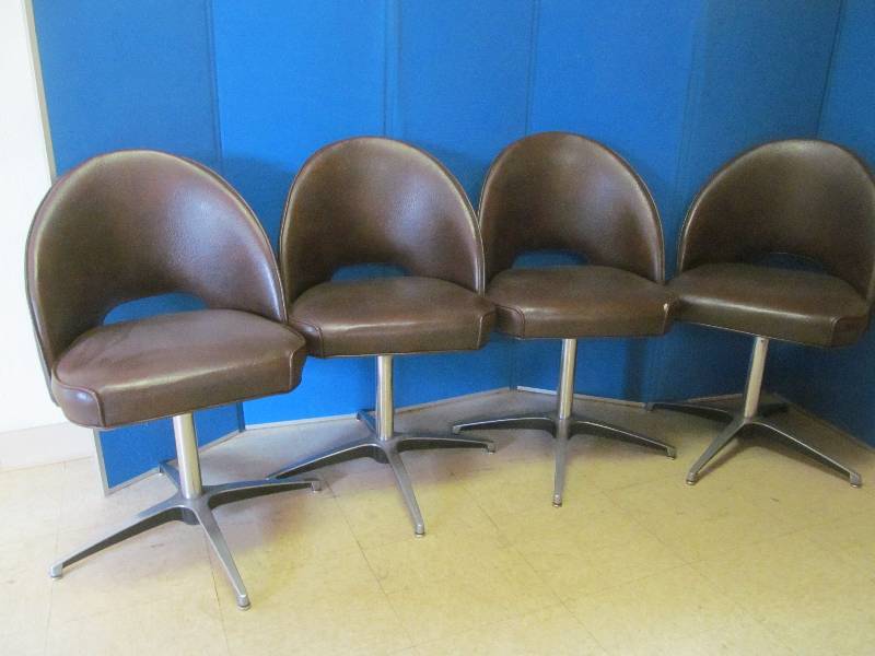 lot 82 image: swivel dining chairs