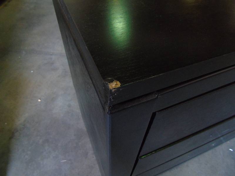 lot 57 image: Dylan Faux Leather 6 Drawer Dresser