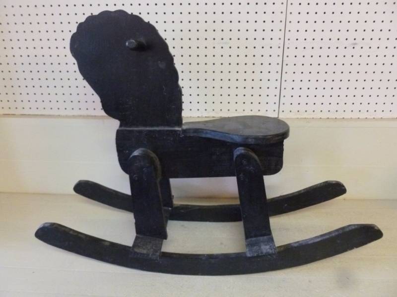 lot 161 image: Wooden Rocking Horse