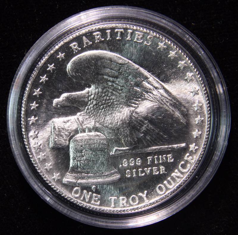1 TROY OZ. .999 FINE SILVER RARITIES MINT SAINT GAUDEN STYLE IN AIRTITE HOLDER