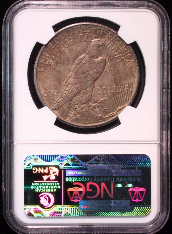 1921 PEACE SILVER DOLLAR HIGH RELIEF AU55 NGC KEY DATE