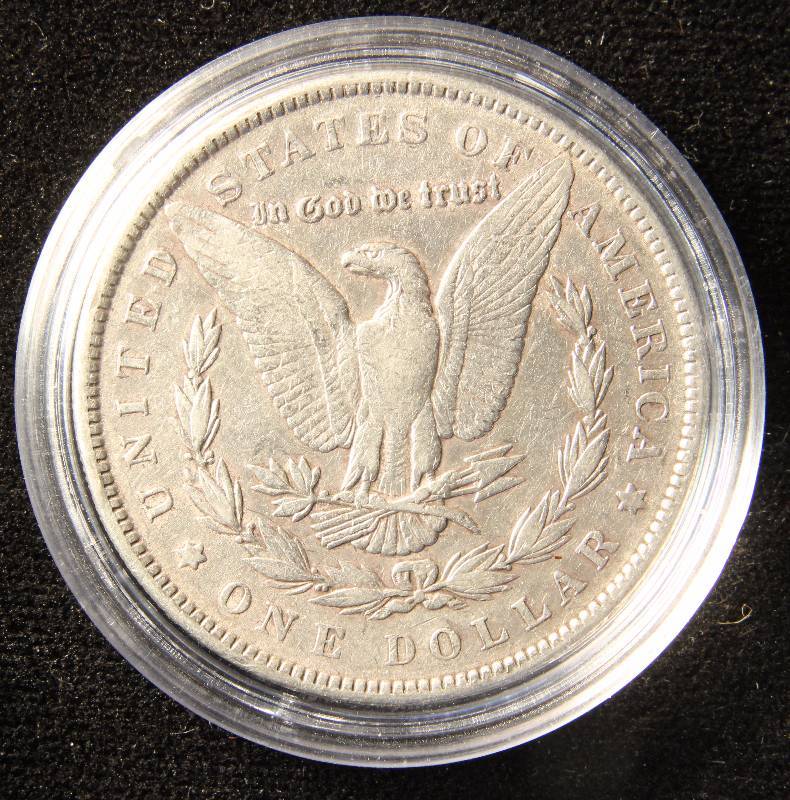 1887 MORGAN SILVER DOLLAR VF IN AIRTITE HOLDER