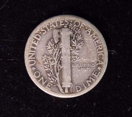 1934 MERCURY SILVER DIME FINE