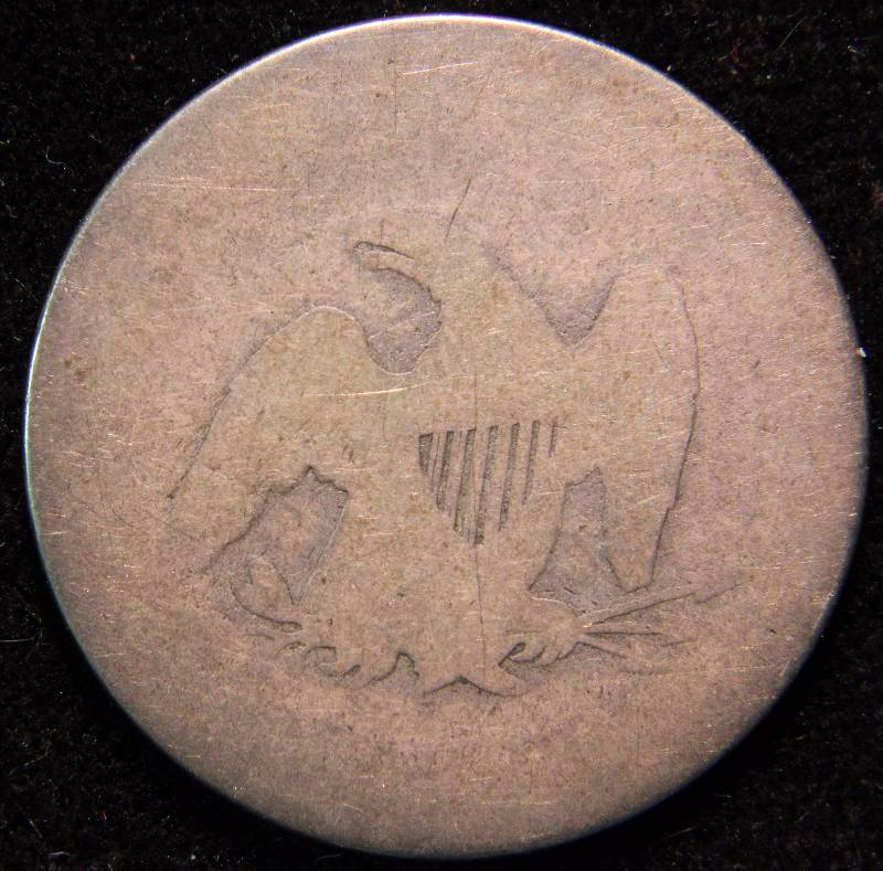 1861 CIVIL WAR DATE US SEATED SILVER QUARTER