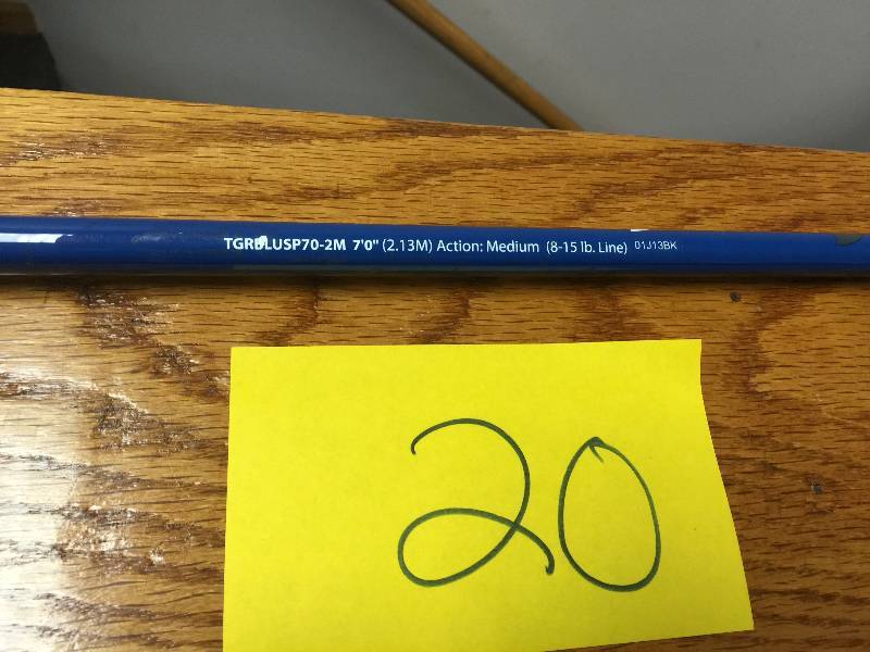 lot 20 image: SHAKESPEARE TIGER 70 2 PC MED ACTION CASTING FISHING ROD Reel Combo