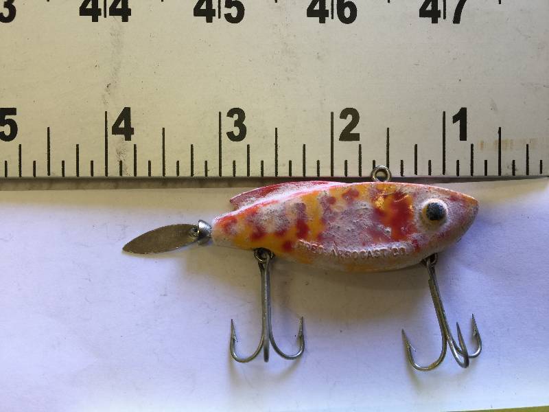 Vintage FRED ARBOGAST RAZORBACK 3 FISHING LURE-YELLOW & RED SCALE, KX  Real Deals Fishing Auction