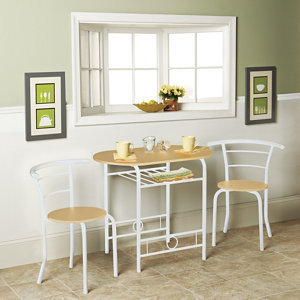 lot 33 image: Alcove 3-pc. Small Bistro Set - White