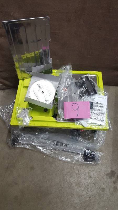 lot 9 image: Ryobi 7 in. Tabletop Tile Saw Model # WS722 New