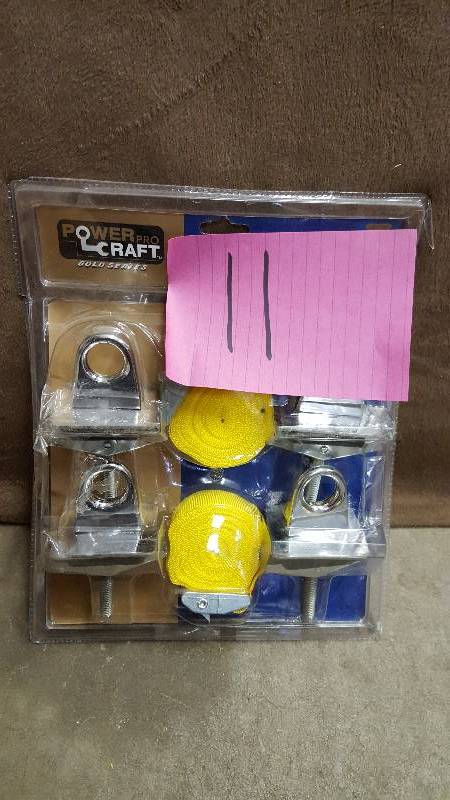 lot 11 image: Power Craft  6 pc truck tie down kit