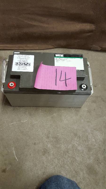 lot 14 image: Wayne 75 Amp Hour Maintenance-Free Battery New