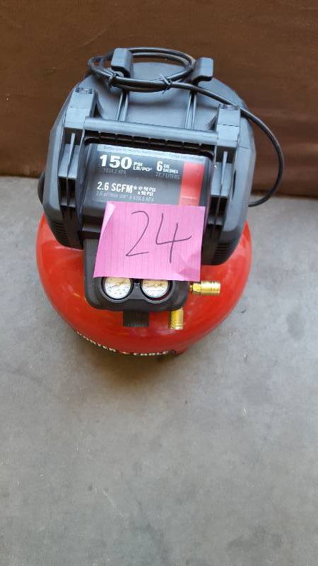 lot 24 image: Porter-Cable 6 Gal. 150 PSI Portable Air Compressor