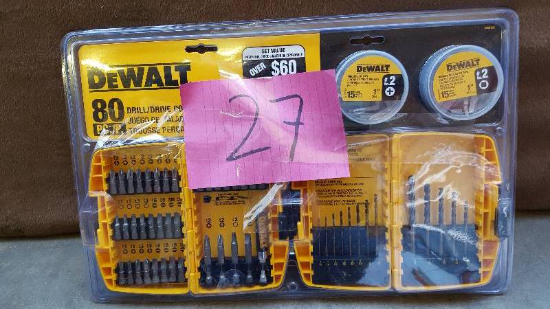 lot 27 image: Dewalt DrillingDriving Set (80-Pieces) new