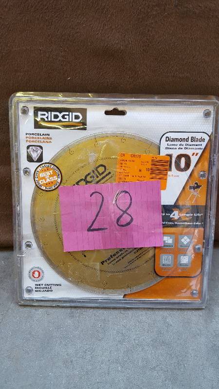 lot 28 image: Ridgid 10 in. Premium Tile Diamond Blade