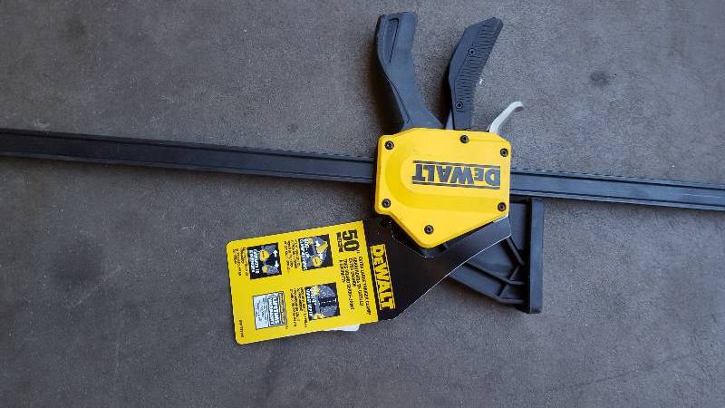 lot 37 image: Dewalt 50 in. X-Large Trigger Clamp NEW