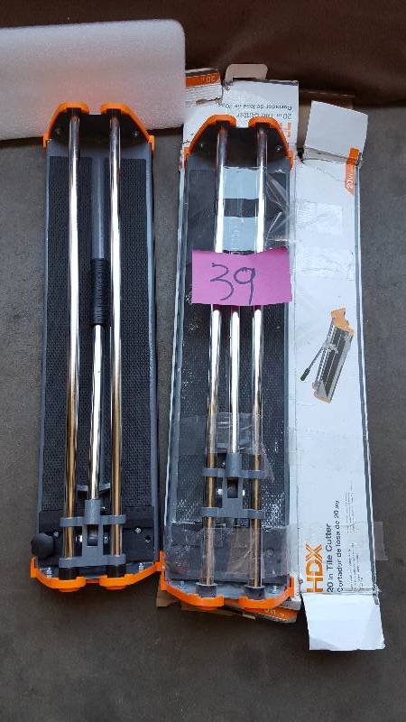lot 39 image: Lot of 2  HDX 20 Tile Cutter Used In working conditions