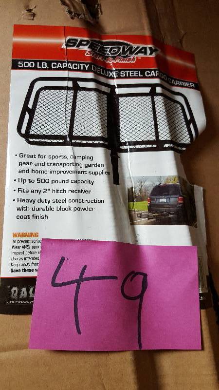 lot 48 image: Speedway 500 LB Capacity Deluxe Steel Cargo Carrier New