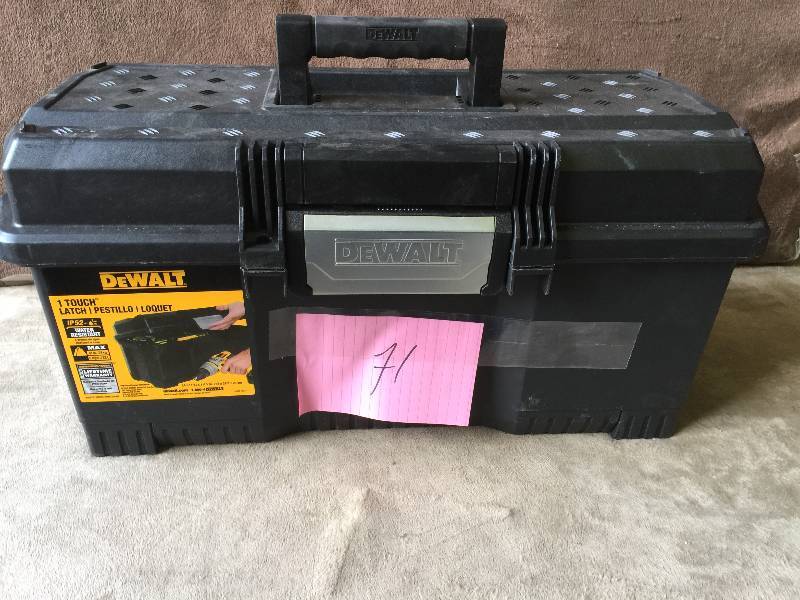 lot 71 image: Dewalt 24 in. 1 Touch Tool Box
