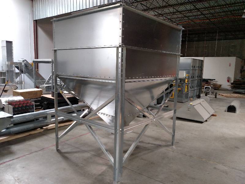 Hopper  Feed Tank, Galvanized Stee...