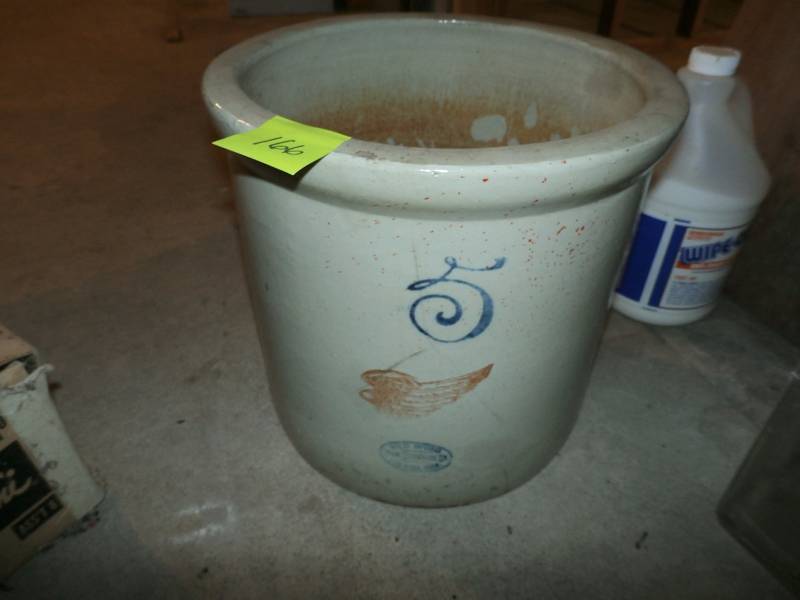 Red Wing 5 Gallon Crock ,1 hairline crack in bottom.