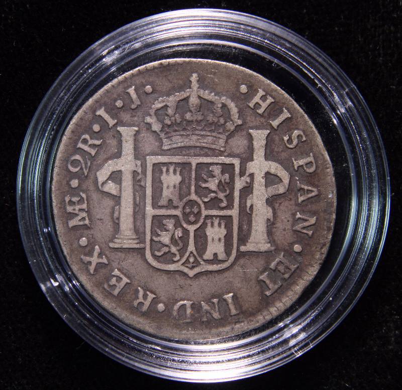 1793 SILVER SPANISH 2 REALES NEW WORLD COLONIAL AUTHENTIC