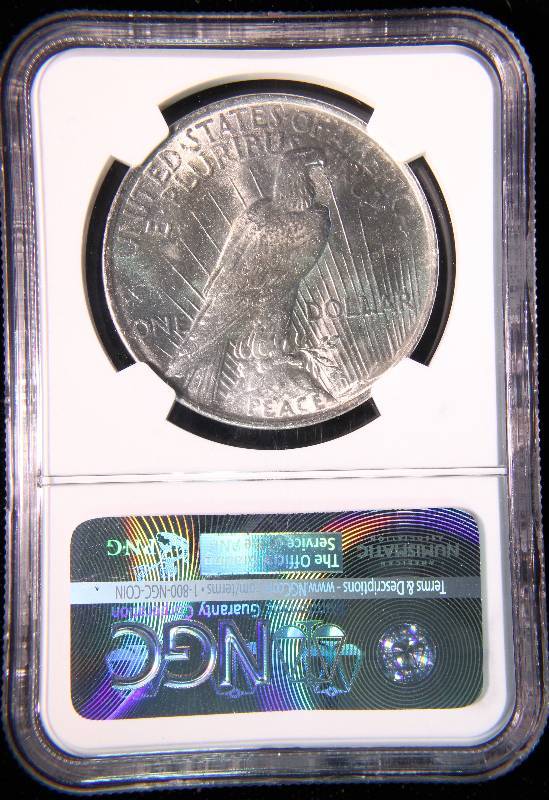 1922 PEACE SILVER DOLLAR MS61 NGC CERTIFIED