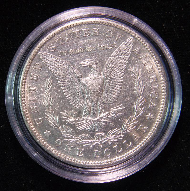 1889-S MORGAN SILVER DOLLAR UNC IN AIRTITE HOLDER