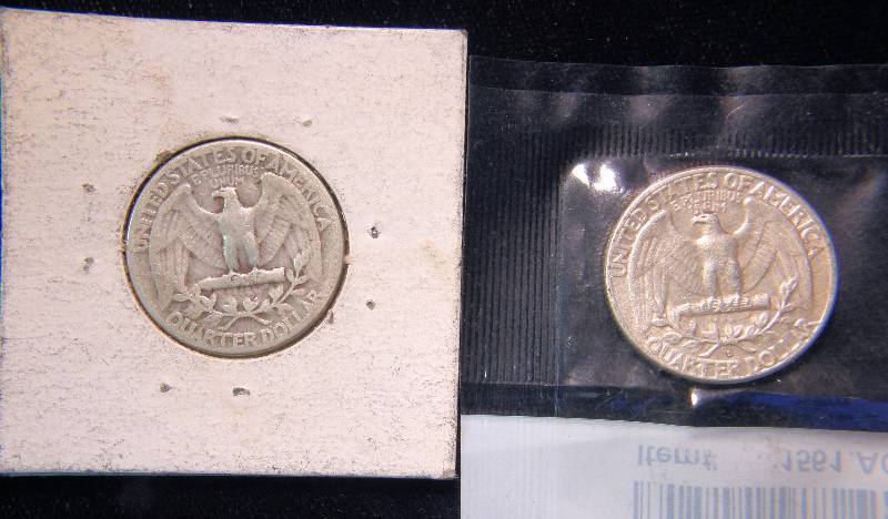 GROUP OF 2 SILVER WASHINGTON QUARTERS