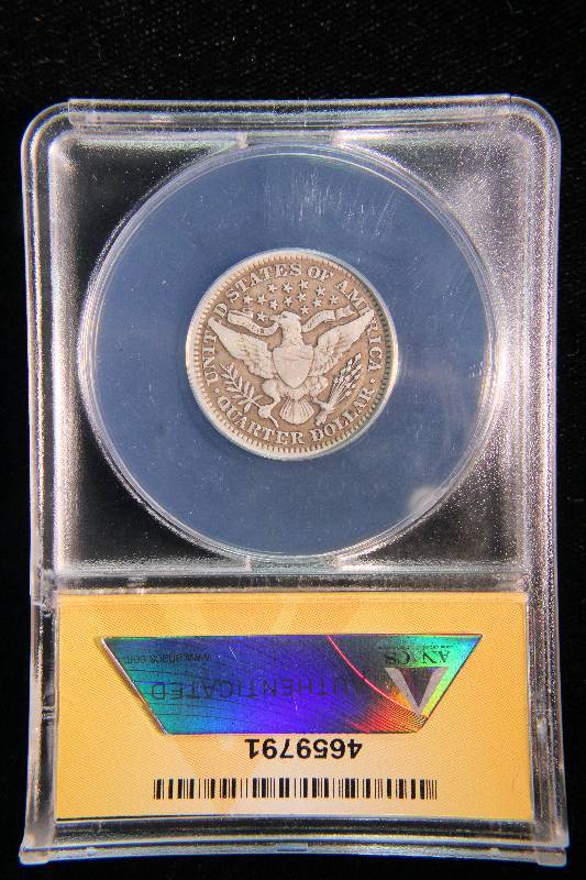 1900 US BARBER SILVER DIME VG10 ANACS CERTIFIED
