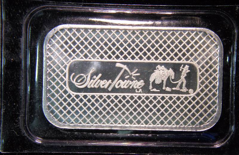 1 TROY OZ. .999 FINE SILVER BAR SILVERTOWNE PROSPECTOR SEALED