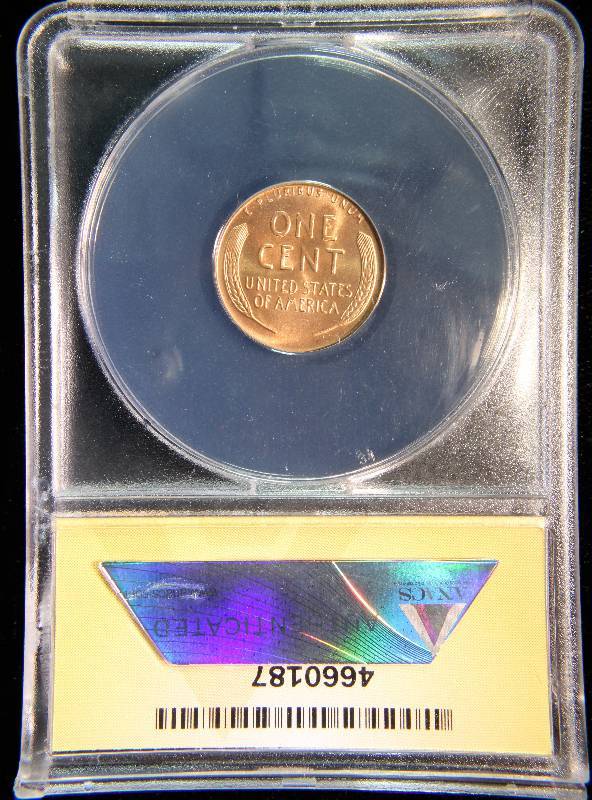1958-D US WHEAT CENT MS65 RED ANACS CERTIFIED