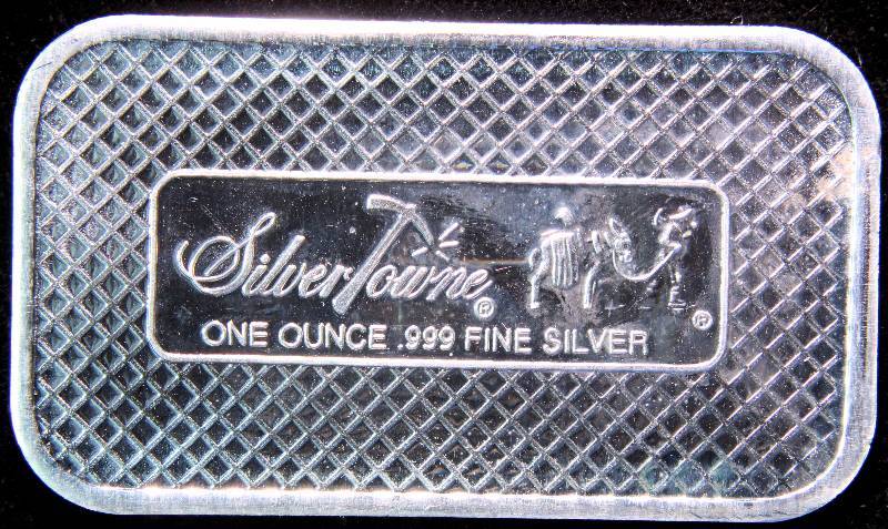 1 TROY OZ. .999 FINE SILVER BAR PROSPECTOR