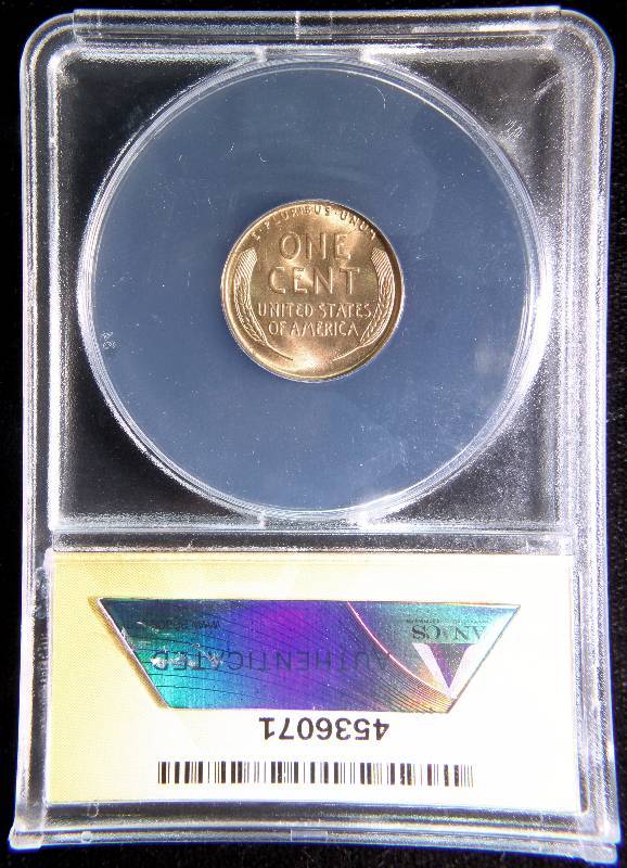 1934 US WHEAT CENT MS64 RED ANACS