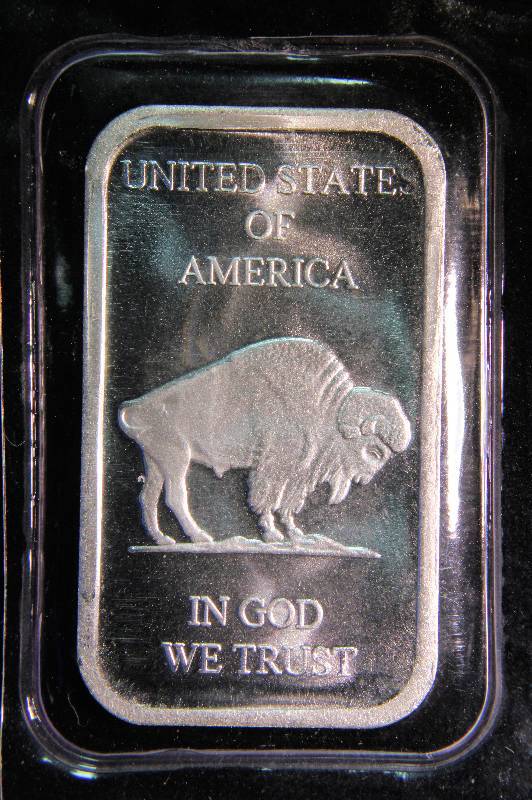 1 TROY OZ. .999 FINE SILVER BAR INDIAN BUFFALO DESIGN SEALED