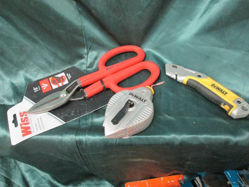 Wiss Tin Snips, DeWalt Chalk Line &...