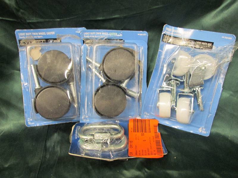 Lot of assorted casters & Quick lin...