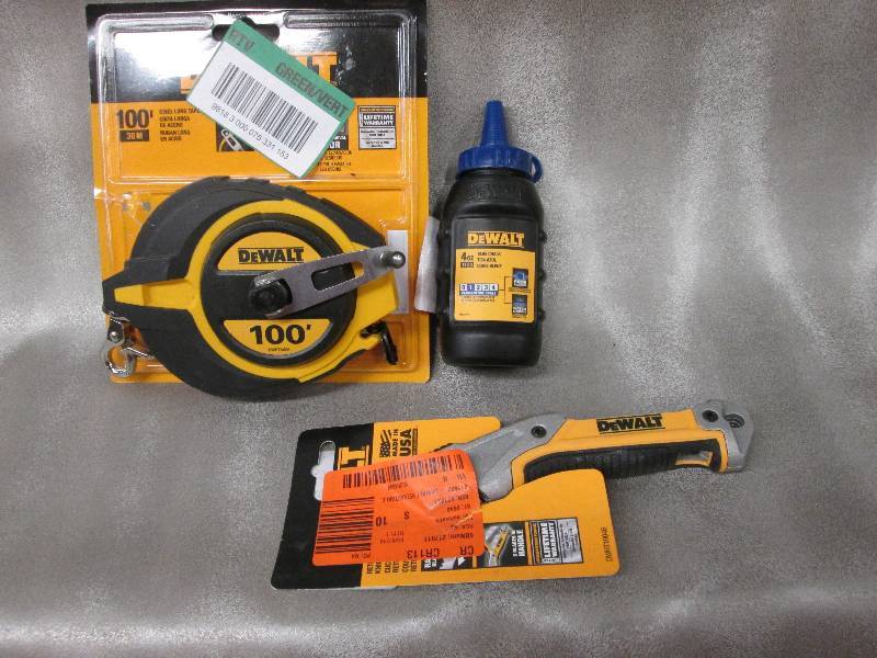 DeWalt 100 chalkline kit, Chalk, R...