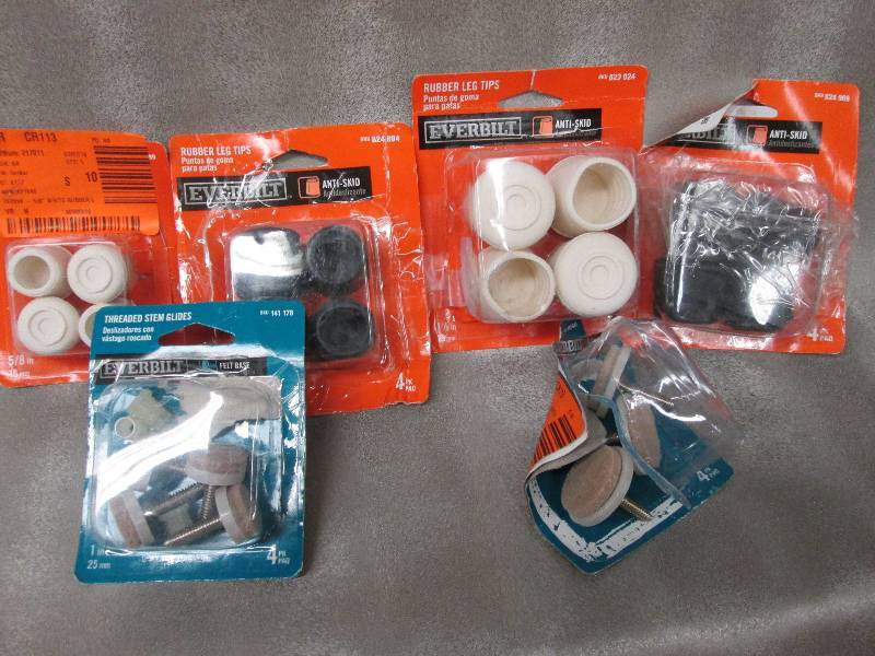 Lot of assorted Everbilt leg tips a...