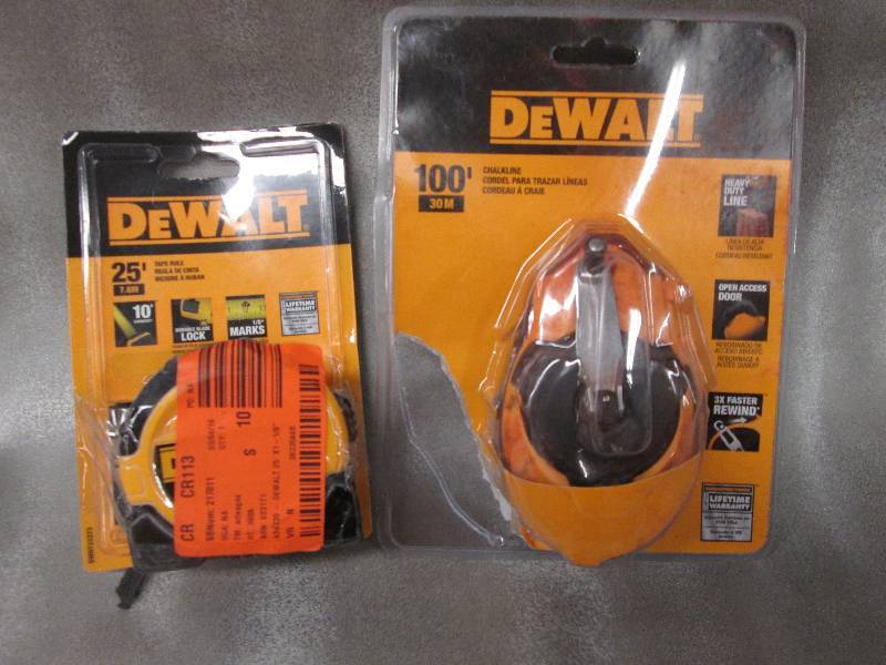 DeWalt 100 ft Chalkline, 25 Tape M...