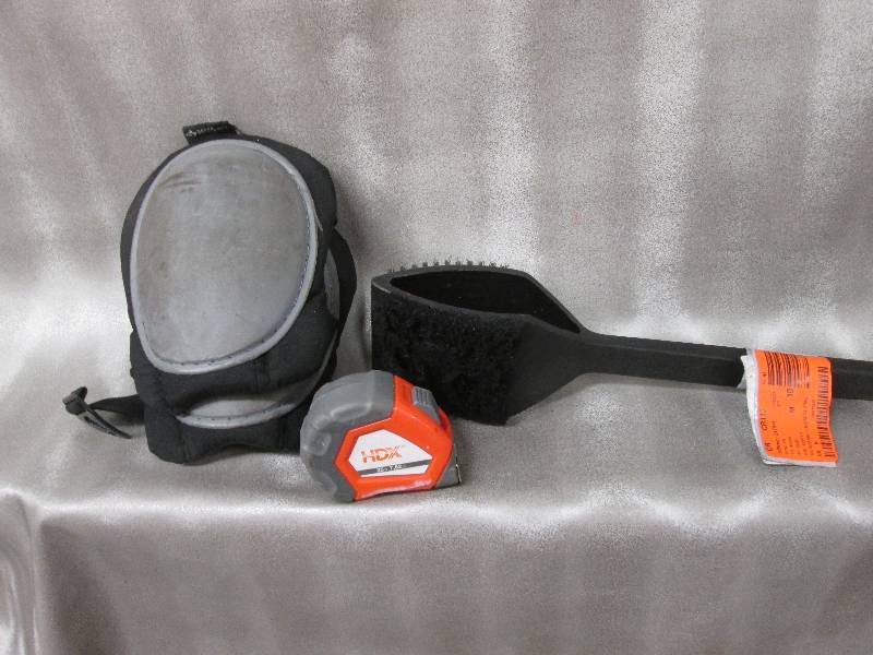 Kneepads, Grill Brush, 25 HDX tape...
