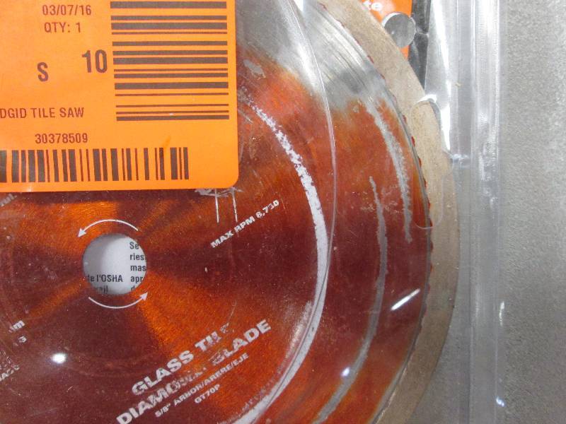 Ridgid 7 inch Glass Tile Blade Reta...