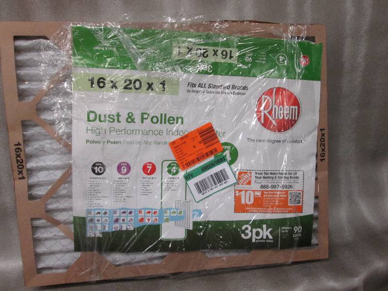 Rheem 16x20x1 Dust & Pollen filer F...
