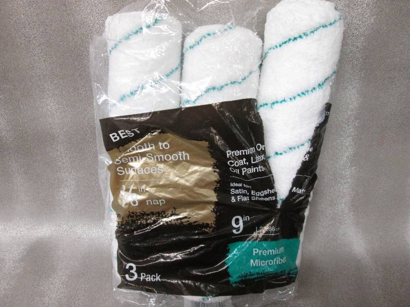 3 pk Microfiber Roller Cover  9x 3...