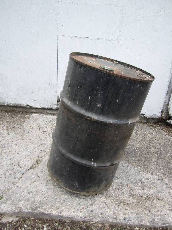 Metal barrel...