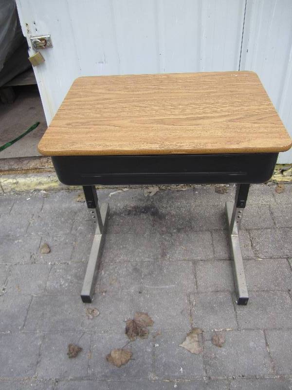School desk with hinged top...