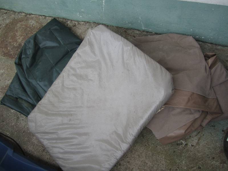 one sleeping pad and two inflatabe ...