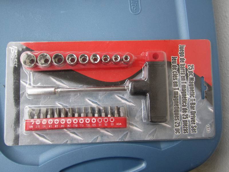 25 pc magnetic t bar driver set new...