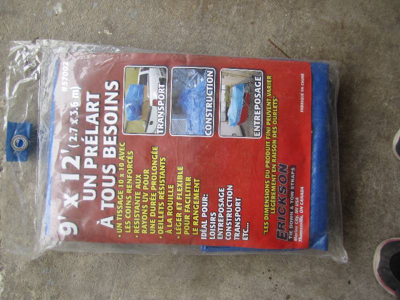 9x12 blue tarp new in package...